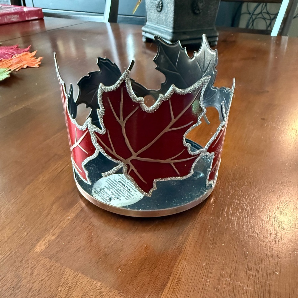 Red Leaf Candle Holder